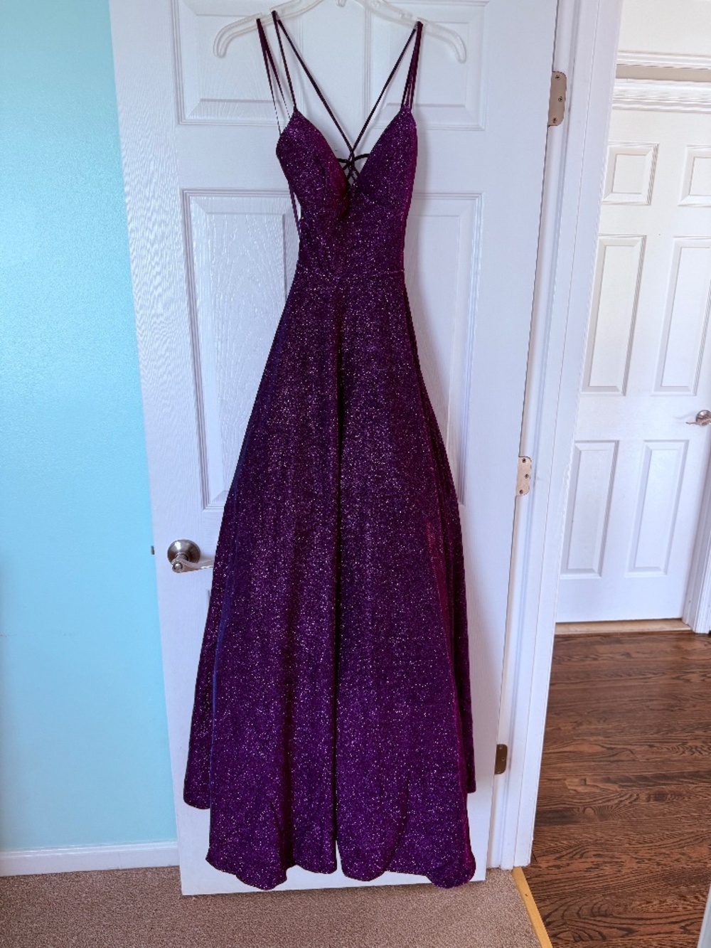 Women’s gown Purple sparkling